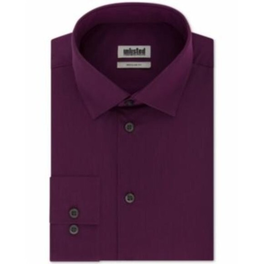 Unlisted Men's‎ Dress Shirt Regular Fit Raspberry Button up, Size 15 32/33, NWT
